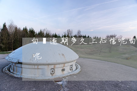 白條逾期多久上征信呢(白條逾期多久上征信呢)
