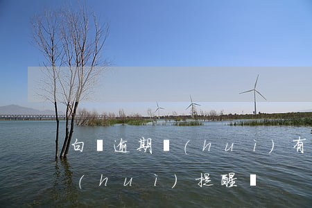白條逾期會(huì)有提醒嗎(白條到期會(huì)提醒嗎)