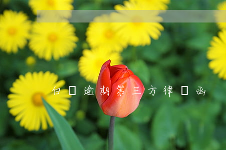 白條逾期第三方律師函