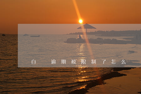 白條逾期被限制了怎么辦 白條能不能逾期