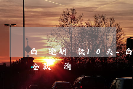 白條逾期還款10天-白條逾期15天必須全款還清