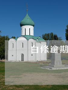 白條逾期還款9天后果