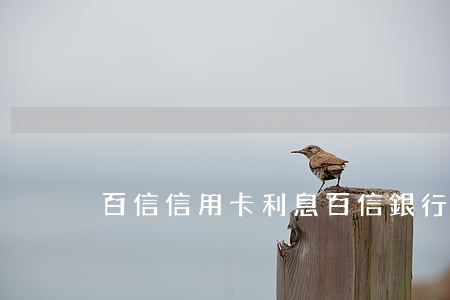 百信信用卡利息(百信銀行儲蓄卡利息高嗎)