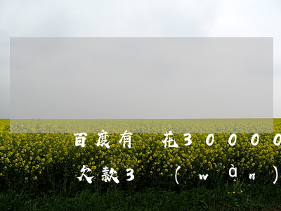 百度有錢花30000逾期一天(百度有錢花欠款3萬(wàn)逾期)