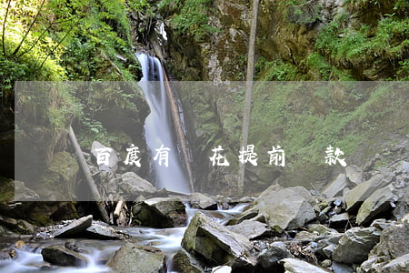 百度有錢花提前還款違約金怎樣-