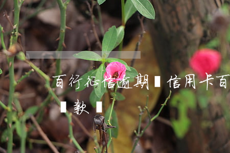 百行征信逾期對信用卡(百行征信會影響銀行貸款嗎)