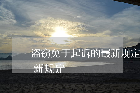 盗窃免于起诉的最新规定(盗窃免于起诉的最新规定)