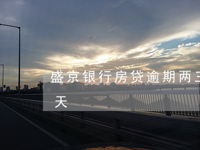 盛京银行房贷逾期两三天(盛京信用卡逾期3天)