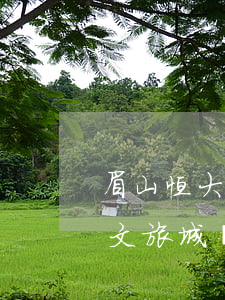 眉山恒大文化旅游城一期逾期交房(眉山恒大文旅城為啥停售了)