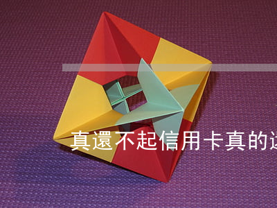 真還不起信用卡(真的還不起信用卡怎么辦)