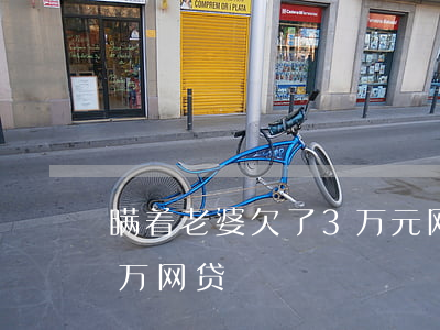 瞒着老婆欠了3万元网贷(瞒着老公欠了十几万网贷)