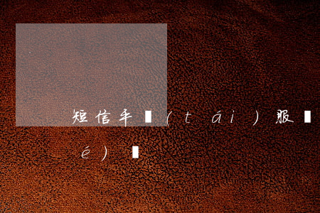 短信平臺(tái)服務(wù)協(xié)議