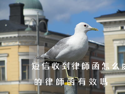 短信收到律師函怎么處理(短信發(fā)送的律師函有效嗎)