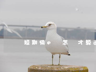 短期快e貸怎樣才算逾期(快e貸多久到賬啊)