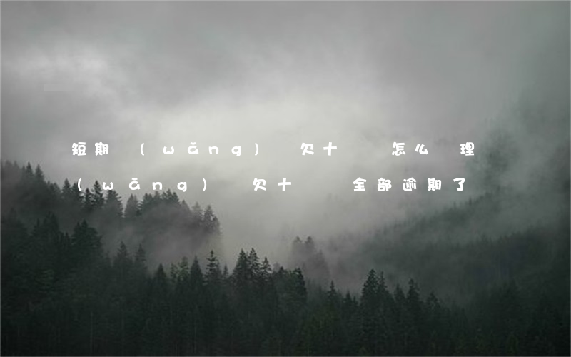 短期網(wǎng)貸欠十幾萬怎么處理(網(wǎng)貸欠十幾萬全部逾期了)