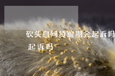 砍头息网贷逾期会起诉吗(砍头息网贷逾期会起诉吗)
