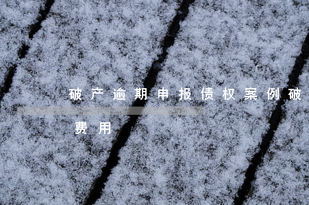 破产逾期申报债权案例(破产法逾期申报债权费用)