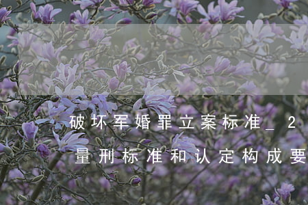 破坏军婚罪立案标准_2021破坏军婚罪量刑标准和认定构成要件