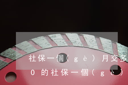 社保一個(gè)月交多少(基本工資3000的社保一個(gè)月交多少)
