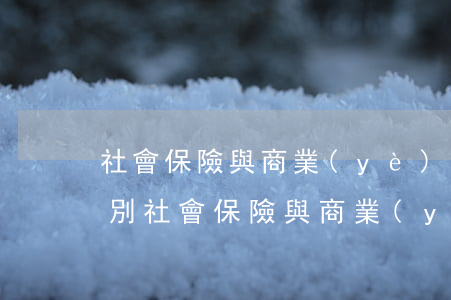 社會保險與商業(yè)保險的區(qū)別(社會保險與商業(yè)保險的區(qū)別是())
