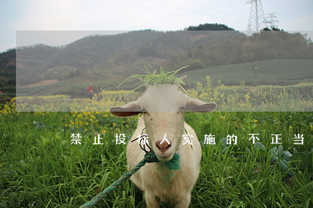禁止投标人实施的不正当行为的种类