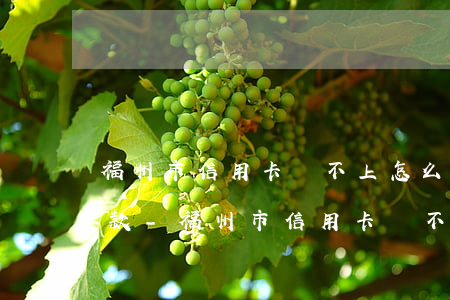 福州市信用卡還不上怎么協(xié)商還款-福州市信用卡還不上怎么協(xié)商還款呢