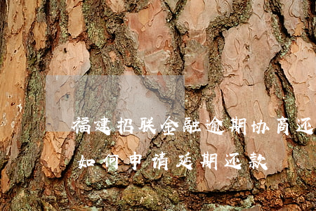 福建招联金融逾期协商还款技巧-招联金融如何申请延期还款