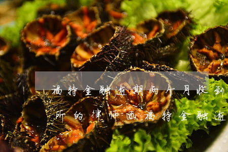 福特金融逾期两个月收到湖北诺亚律师事务所的律师函（福特金融逾期）