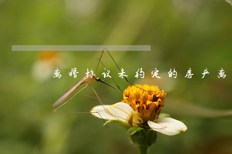 离婚协议未约定的房产，离婚后如何处理？