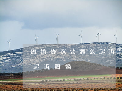 离婚协议要怎么起诉(什么叫协议离婚什么叫起诉离婚)