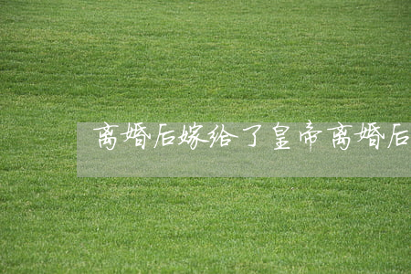 离婚后嫁给了皇帝(离婚后嫁给了皇帝)