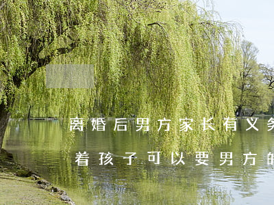 离婚后男方家长有义务带孩子吗(离婚女方带着孩子可以要男方的房子吗)