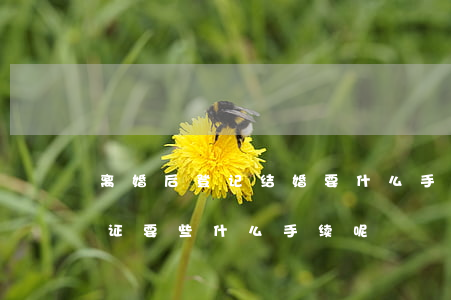 离婚后登记结婚要什么手续(离婚后在领结婚证要些什么手续呢)