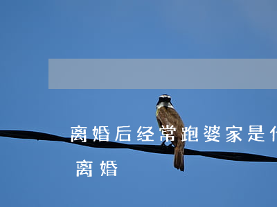 离婚后经常跑婆家是什么情况(老婆跑了怎么离婚)