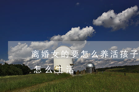 离婚女的要怎么养活孩子(离婚女人带着孩子怎么生活)