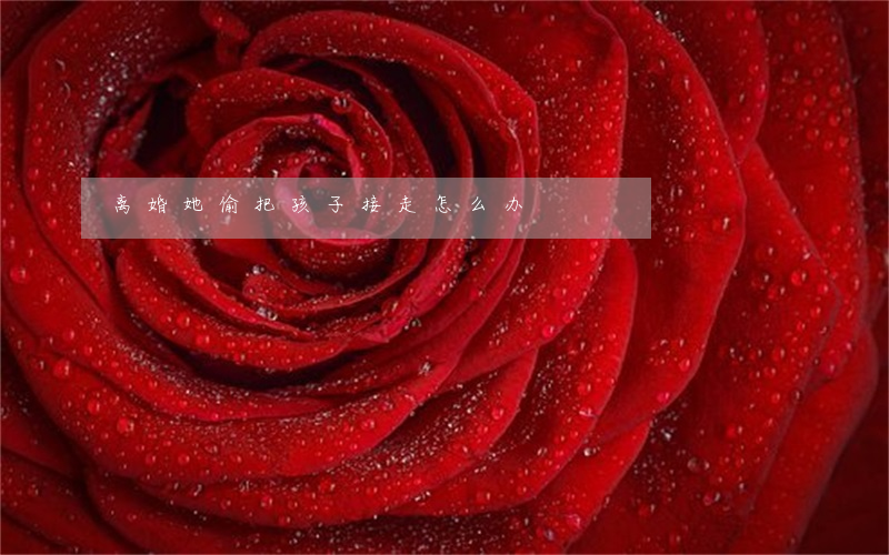 离婚她偷把孩子接走怎么办