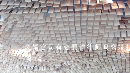 离婚官司有必要请律师吗(离婚打官司要请律师吗)