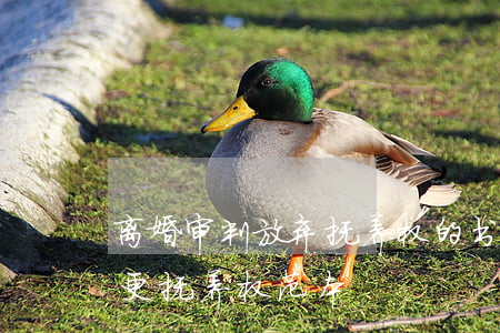 离婚审判放弃抚养权的书面说明(离婚协议变更抚养权范本)