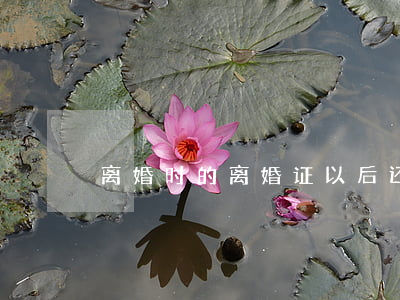 离婚时的离婚证以后还有用吗