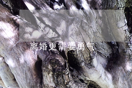 离婚更需要勇气