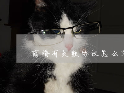 离婚有欠款协议怎么写