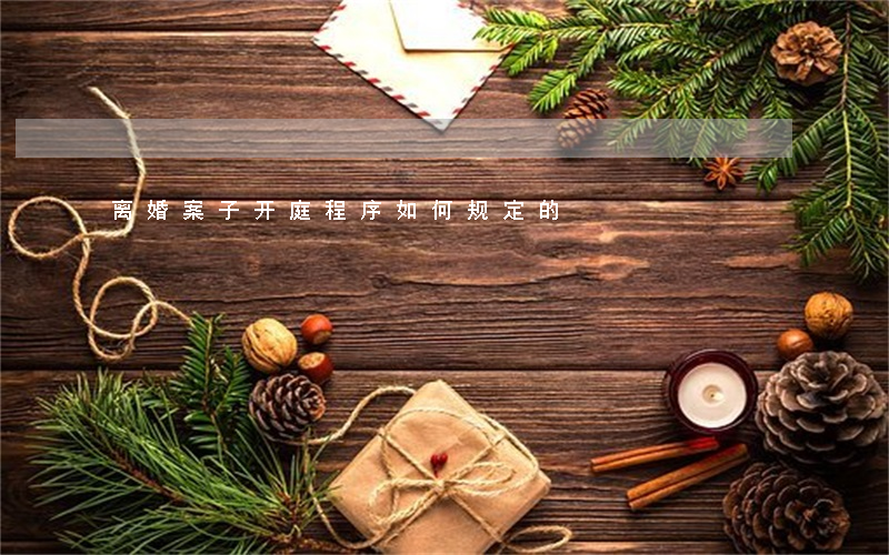 离婚案子开庭程序如何规定的