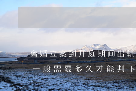 离婚立案到开庭期间出轨怎么计算(离婚案件一般需要多久才能判下来)