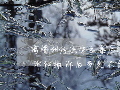 离婚纠纷法院立案后没开庭可以撤诉吗(离婚诉讼撤诉后多久不能再次提起诉讼)