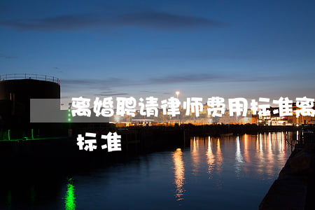 离婚聘请律师费用标准(离婚委托律师的费用标准)