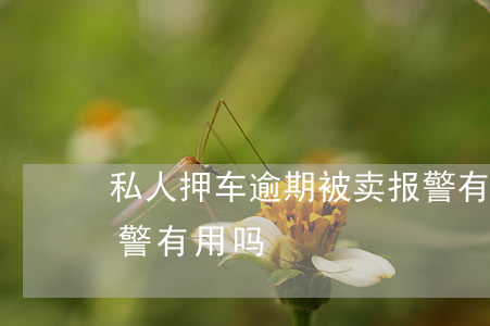 私人押车逾期被卖报警有用吗(抵押车被偷报警有用吗)