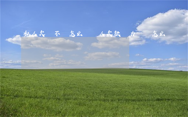 私人欠錢不還怎么辦(個人欠款無力償還怎么辦)
