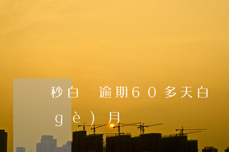 秒白條逾期60多天(白條600逾期兩個(gè)月)