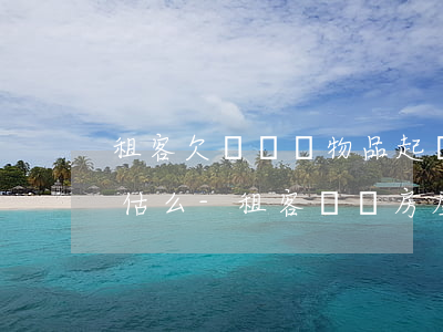 租客欠錢損壞物品起訴需要評(píng)估么-租客損壞房屋物品起訴流程