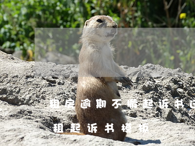 租房逾期不搬起诉书这么写模版(租店不交房租起诉书模板)